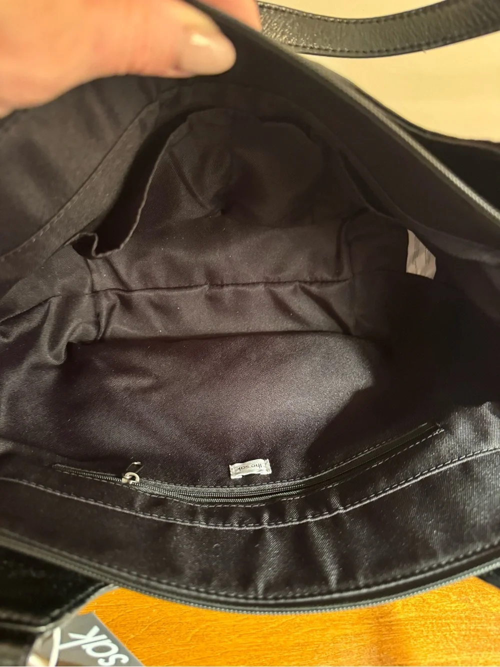 The Sak Bolinas Satchel in Black Floral Embossed Leather